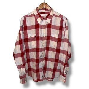The Normal Brand Buffalo Check Flannel Button Down Shirt Size L